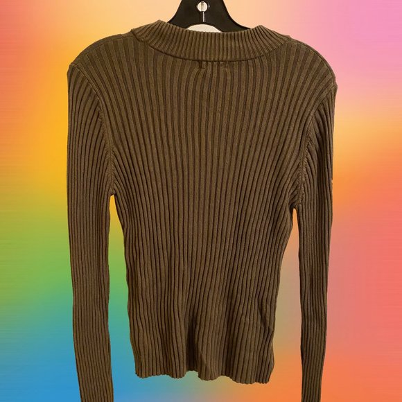 Olive Green Studded Bebe Long-Sleeve - Picture 5 of 5